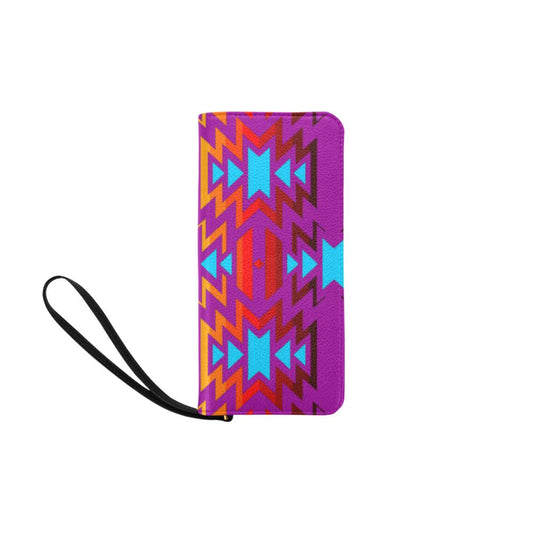 Big Pattern Fire Colors and Sky Moon Shadow Women's Clutch Purse (Model 1637) Women's Clutch Purse (1637) e-joyer 
