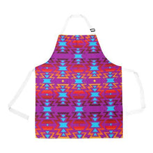 Load image into Gallery viewer, Big Pattern Fire Colors and Sky purple All Over Print Apron All Over Print Apron e-joyer 
