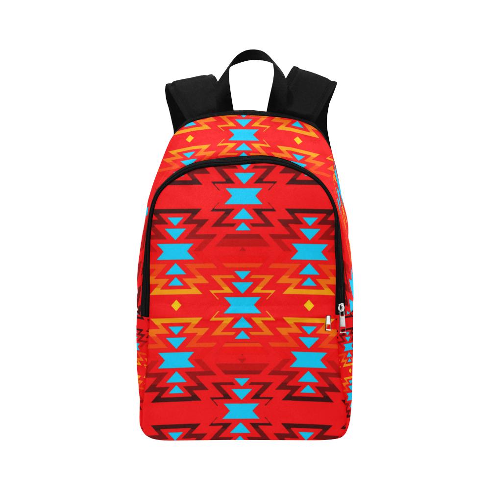 Big Pattern Fire Colors and Sky Sierra Fabric Backpack for Adult (Model 1659) Casual Backpack for Adult (1659) e-joyer 