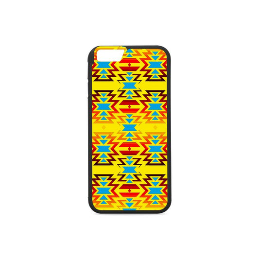 Big Pattern Fire Colors and Sky Yellow iPhone 6/6s Case iPhone 6/6s Rubber Case e-joyer 