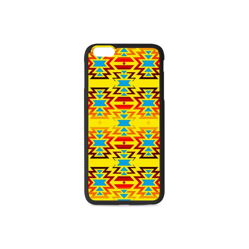 Big Pattern Fire Colors and Sky Yellow iPhone 6/6s Plus Case iPhone 6/6s Plus Rubber Case e-joyer 