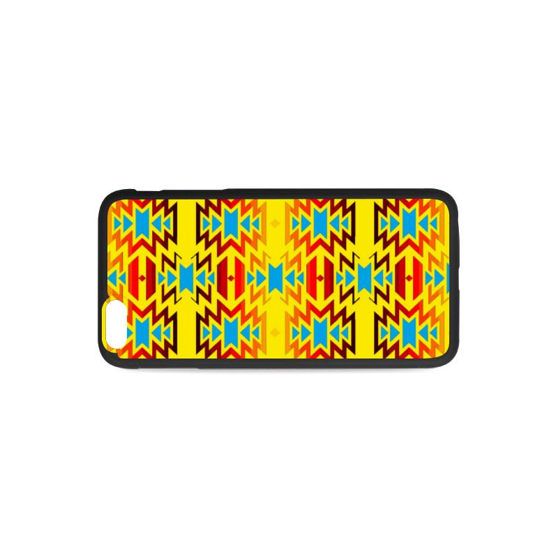 Big Pattern Fire Colors and Sky Yellow iPhone 6/6s Plus Case iPhone 6/6s Plus Rubber Case e-joyer 