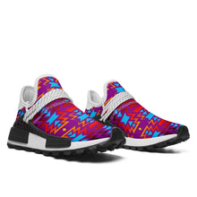 Load image into Gallery viewer, Big Pattern Fire Colors and Turquoise Purple Okaki Sneakers Shoes 49 Dzine 
