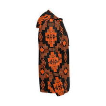 Load image into Gallery viewer, Black and orange All Over Print Full Zip Hoodie for Men (Model H14) All Over Print Full Zip Hoodie for Men (H14) e-joyer 
