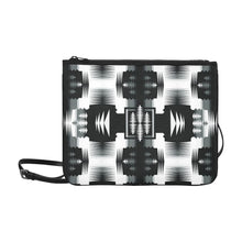 Load image into Gallery viewer, Black and White Sage 2 Slim Clutch Bag (Model 1668) Slim Clutch Bags (1668) e-joyer 
