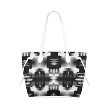 Load image into Gallery viewer, Black and White Sage Clover Canvas Tote Bag (Model 1661) Clover Canvas Tote Bag (1661) e-joyer 
