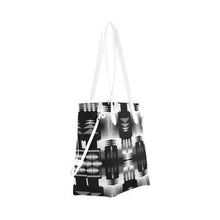 Load image into Gallery viewer, Black and White Sage Clover Canvas Tote Bag (Model 1661) Clover Canvas Tote Bag (1661) e-joyer 
