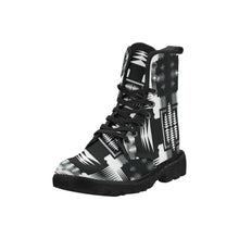 Load image into Gallery viewer, Black and White Sage II Boots for Men (Black) (Model 1203H) Martin Boots for Men (Black) (1203H) e-joyer 
