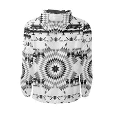 Load image into Gallery viewer, Black and White Star Quilt Unisex All Over Print Windbreaker (Model H23) All Over Print Windbreaker for Men (H23) e-joyer 
