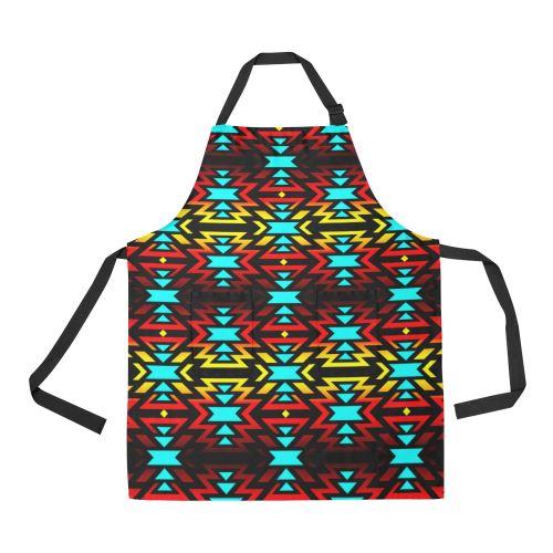 Black Fire and Sky All Over Print Apron All Over Print Apron e-joyer 