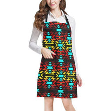 Load image into Gallery viewer, Black Fire and Sky All Over Print Apron All Over Print Apron e-joyer 
