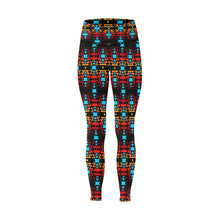 Load image into Gallery viewer, Black Fire and Sky All Over Print High-Waisted Leggings (Model L36) High-Waisted Leggings (L36) e-joyer 
