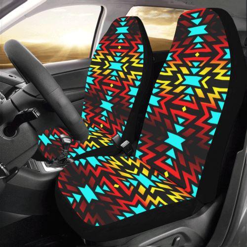 Black Fire and Sky Car Seat Covers (Set of 2) Car Seat Covers e-joyer 