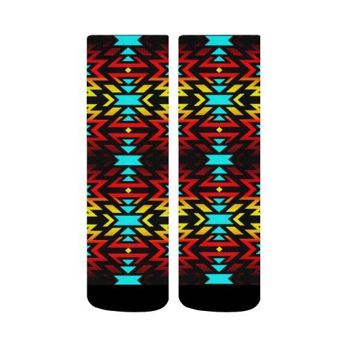 Black Fire and Sky Crew Socks Crew Socks e-joyer 