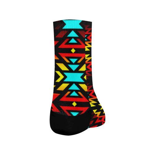 Black Fire and Sky Crew Socks Crew Socks e-joyer 