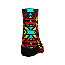 Load image into Gallery viewer, Black Fire and Sky Crew Socks Crew Socks e-joyer 
