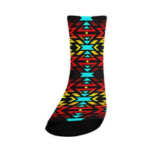 Load image into Gallery viewer, Black Fire and Sky Crew Socks Crew Socks e-joyer 
