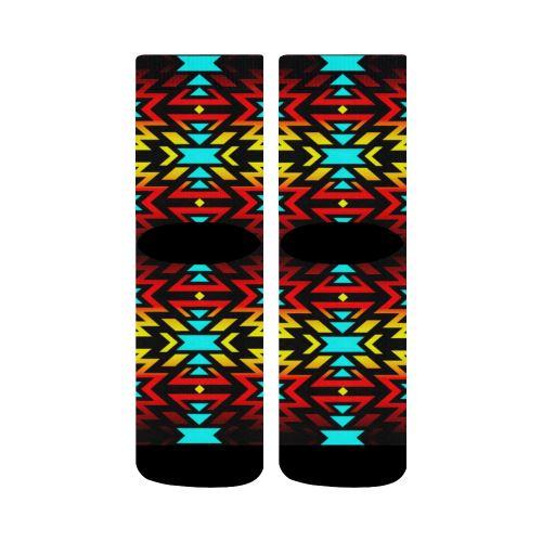 Black Fire and Sky Crew Socks Crew Socks e-joyer 