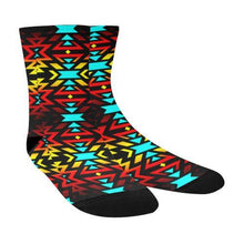 Load image into Gallery viewer, Black Fire and Sky Crew Socks Crew Socks e-joyer 
