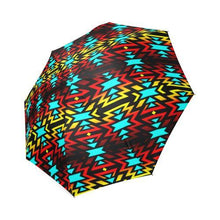 Load image into Gallery viewer, Black Fire and Sky Foldable Umbrella Foldable Umbrella e-joyer 
