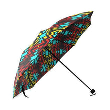 Load image into Gallery viewer, Black Fire and Sky Foldable Umbrella Foldable Umbrella e-joyer 
