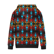 Load image into Gallery viewer, Black Fire and Sky Kids&#39; All Over Print Hoodie (Model H38) Kids&#39; AOP Hoodie (H38) e-joyer 
