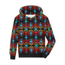 Load image into Gallery viewer, Black Fire and Sky Kids&#39; All Over Print Hoodie (Model H38) Kids&#39; AOP Hoodie (H38) e-joyer 
