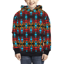 Load image into Gallery viewer, Black Fire and Sky Kids&#39; All Over Print Hoodie (Model H38) Kids&#39; AOP Hoodie (H38) e-joyer 
