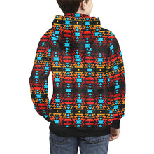 Load image into Gallery viewer, Black Fire and Sky Kids&#39; All Over Print Hoodie (Model H38) Kids&#39; AOP Hoodie (H38) e-joyer 
