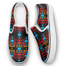 Load image into Gallery viewer, Black Fire and Sky Otoyimm Canvas Slip On Shoes 49 Dzine 
