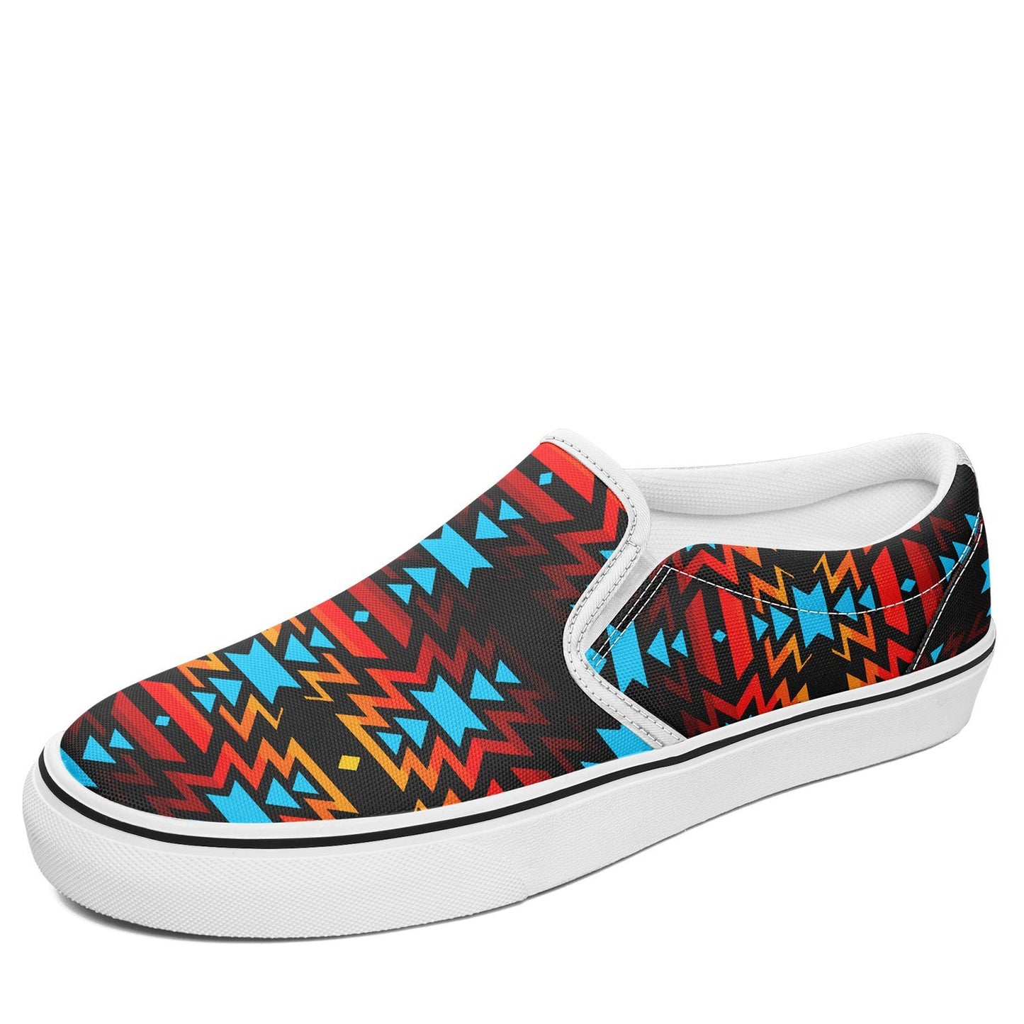 Black Fire and Sky Otoyimm Canvas Slip On Shoes 49 Dzine 