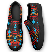 Load image into Gallery viewer, Black Fire and Sky Otoyimm Canvas Slip On Shoes 49 Dzine 
