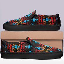 Load image into Gallery viewer, Black Fire and Sky Otoyimm Kid&#39;s Canvas Slip On Shoes 49 Dzine 
