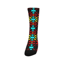 Load image into Gallery viewer, Black Fire and Sky Trouser Socks Socks e-joyer 
