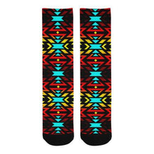 Load image into Gallery viewer, Black Fire and Sky Trouser Socks Socks e-joyer 
