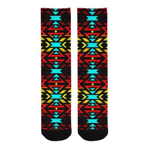 Black Fire and Sky Trouser Socks Socks e-joyer 