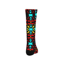 Load image into Gallery viewer, Black Fire and Sky Trouser Socks Socks e-joyer 
