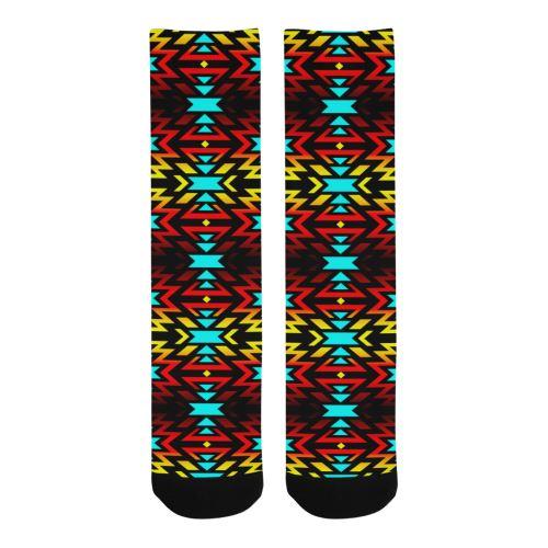 Black Fire and Sky Trouser Socks Trouser Socks e-joyer 