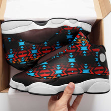 Load image into Gallery viewer, Black Fire and Turquoise Athletic Shoes Herman 
