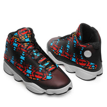 Load image into Gallery viewer, Black Fire and Turquoise Athletic Shoes Herman 
