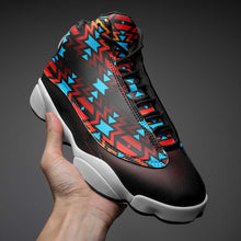 Load image into Gallery viewer, Black Fire and Turquoise Athletic Shoes Herman 
