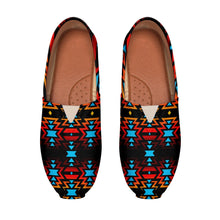 Load image into Gallery viewer, Black Fire and Turquoise Casual Unisex Slip On Shoe Herman 
