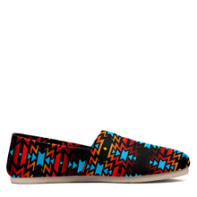 Load image into Gallery viewer, Black Fire and Turquoise Casual Unisex Slip On Shoe Herman 
