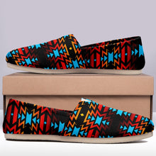 Load image into Gallery viewer, Black Fire and Turquoise Casual Unisex Slip On Shoe Herman 
