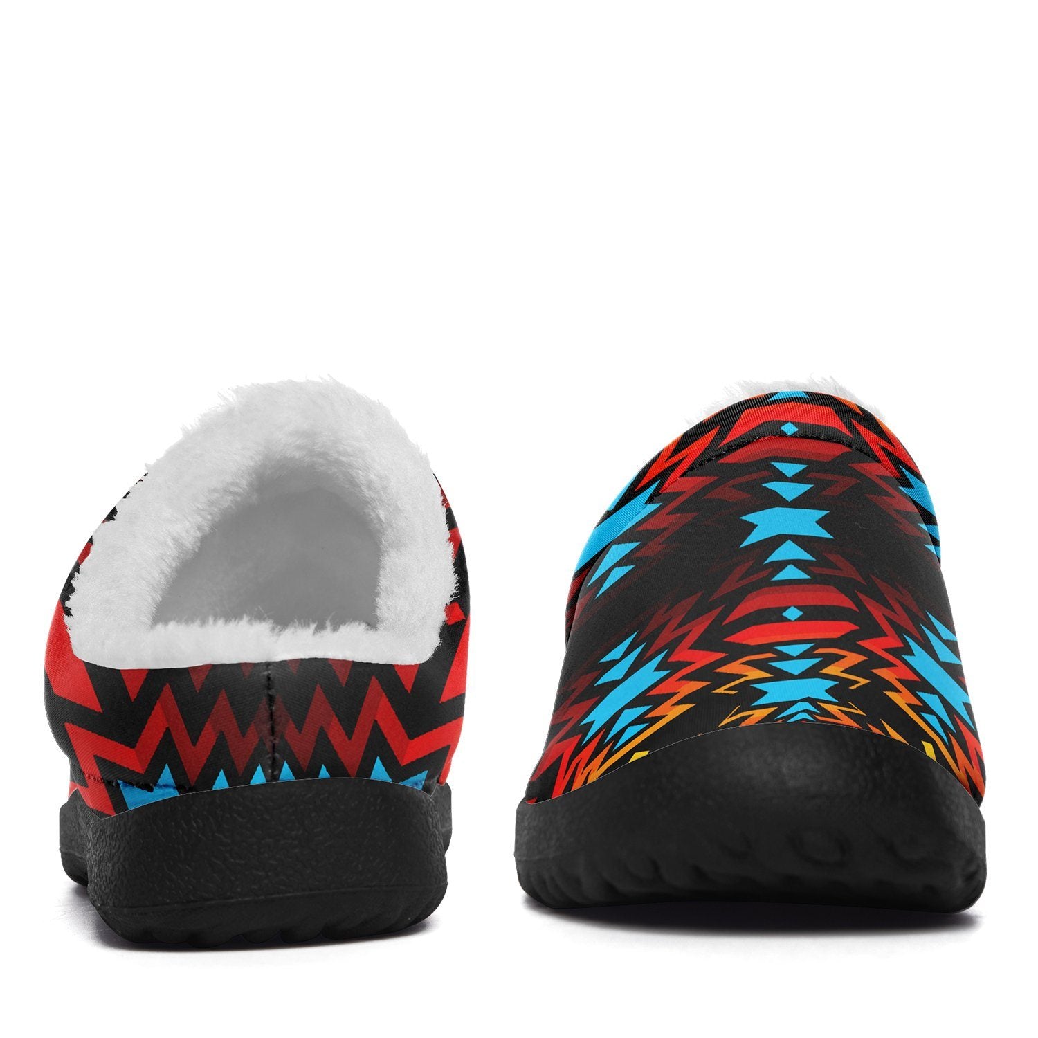 Black Fire and Turquoise Ikinnii Indoor Slipper 49 Dzine 