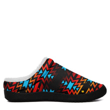 Load image into Gallery viewer, Black Fire and Turquoise Ikinnii Indoor Slipper 49 Dzine 
