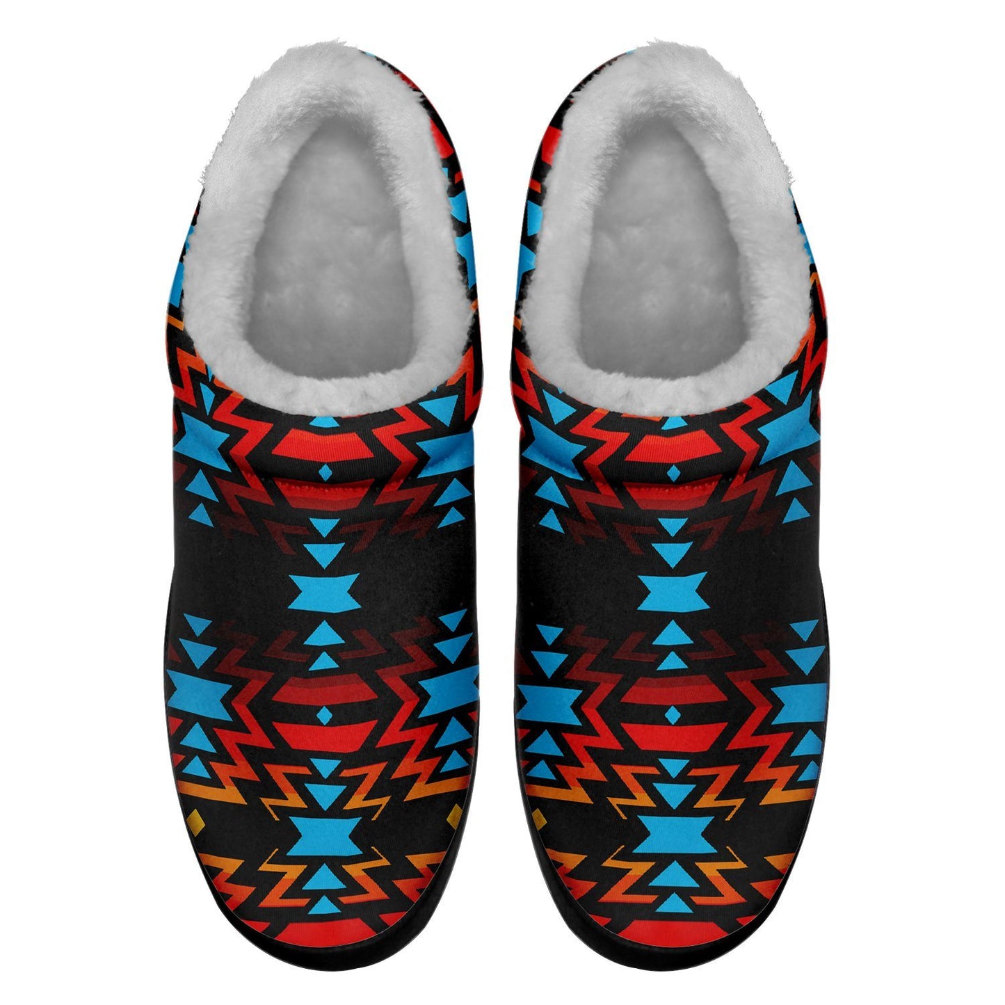 Black Fire and Turquoise Ikinnii Indoor Slipper 49 Dzine 