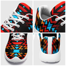 Load image into Gallery viewer, Black Fire and Turquoise Ikkaayi Sport Sneakers 49 Dzine 
