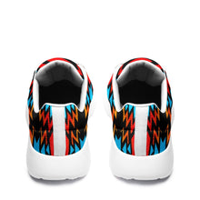 Load image into Gallery viewer, Black Fire and Turquoise Ikkaayi Sport Sneakers 49 Dzine 
