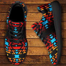 Load image into Gallery viewer, Black Fire and Turquoise Ikkaayi Sport Sneakers 49 Dzine 
